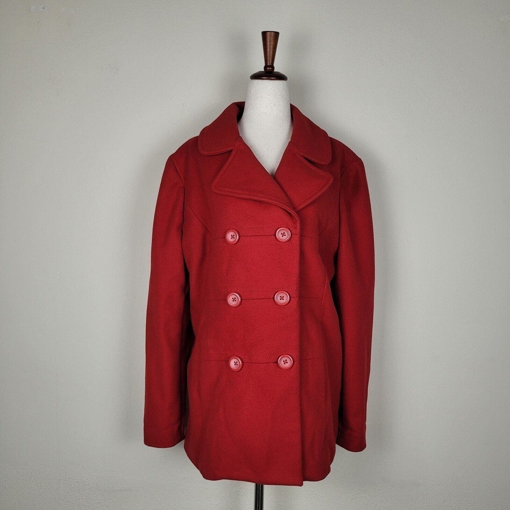 GAP Red Pea Coat for Women